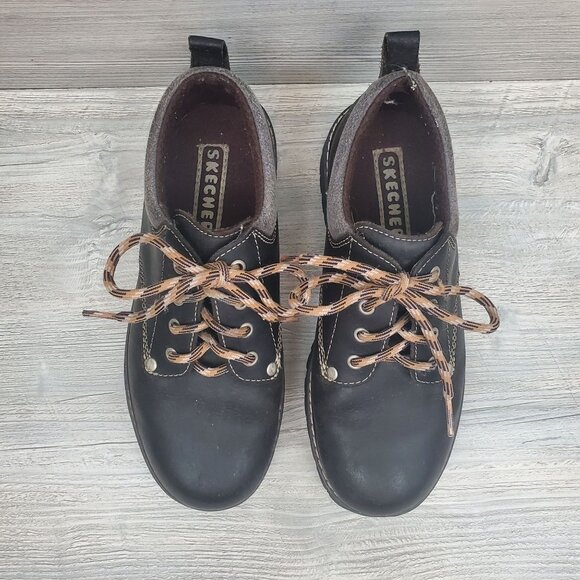 Vintage Skechers chunky leather low ankle lace up shoes - Picture 3 of 9